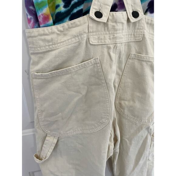 Sandrine Rose Reworked Cream Denim Overalls size Small - Picture 10 of 13